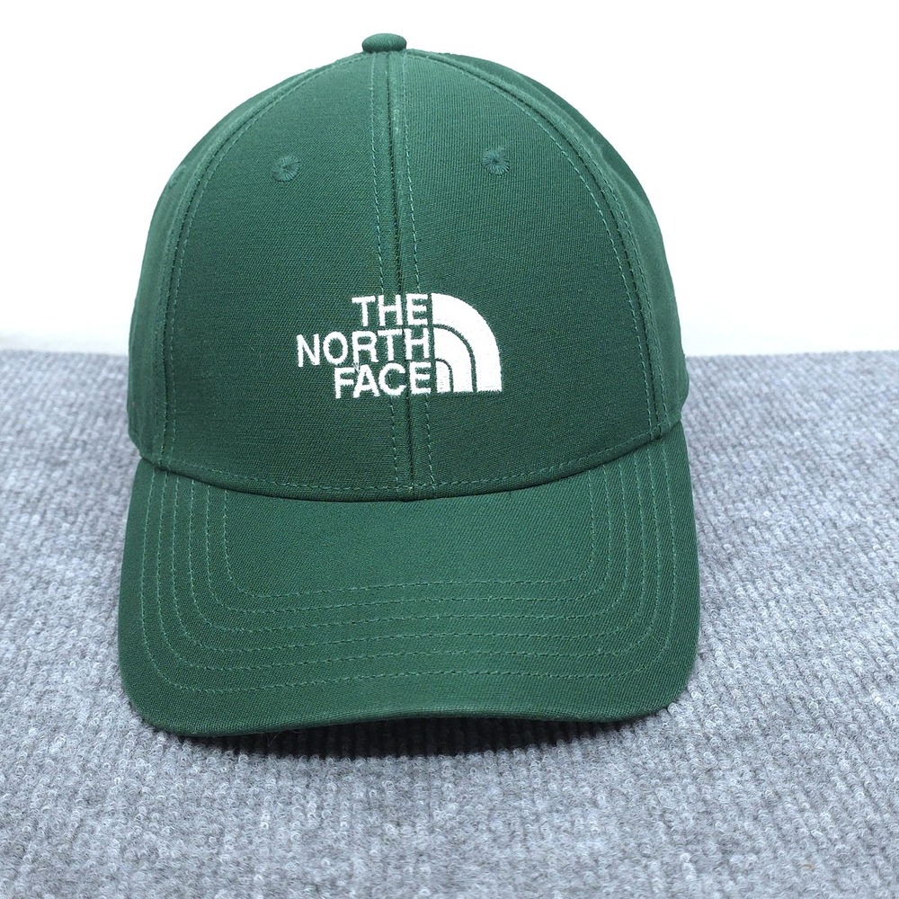 The North Face Hat Cap Strap Back Mens One Size Green Twill Logo Outdoor Hiking